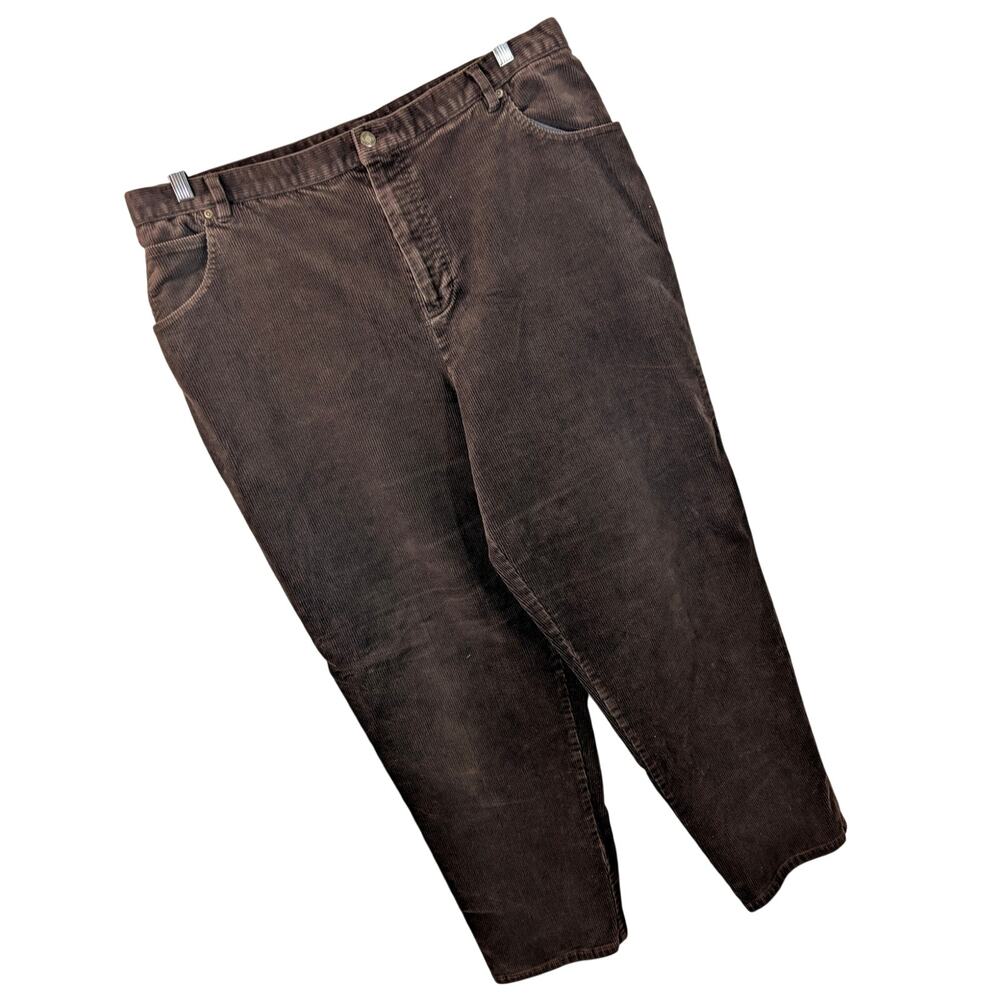 JONES NEW YORK SPORT! ESPRESSO BROWN WIDE WALE CORDUROY, W/STRETCH PANTS! 20W